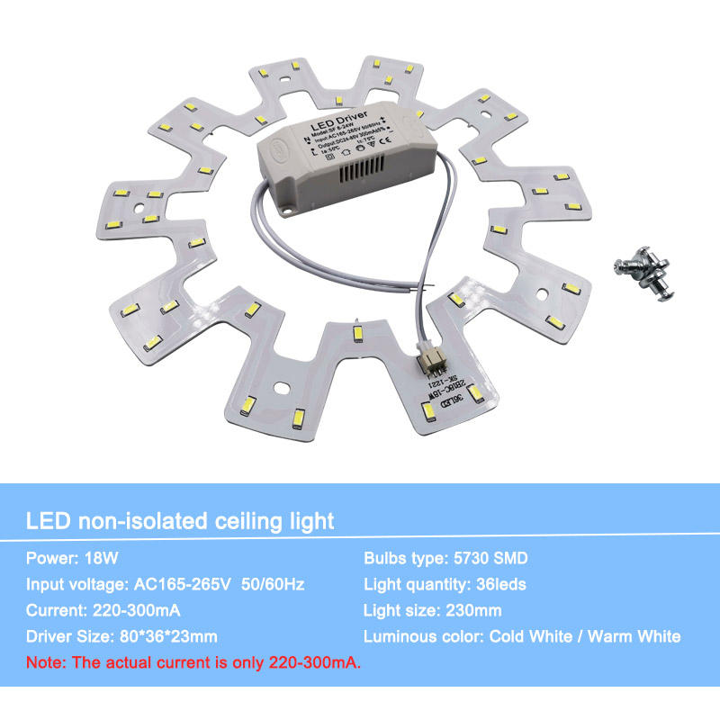 Moderne LED Plafonniers 12-24W Cuisine Source de Lumière Module AC220V Salon Économie D'énergie Plafond Éclairage Rénovation Conseil