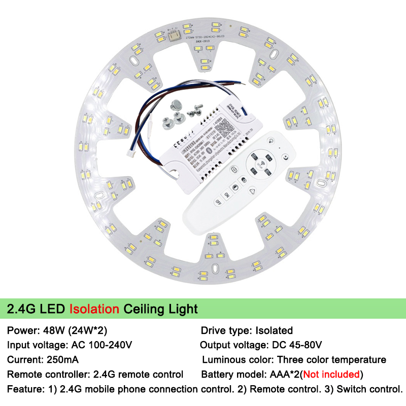 Surface de Source lumineuse de remplacement intelligente 2.4G pour plafond de lustre télécommandé led vers le bas contrôleur de plafonnier